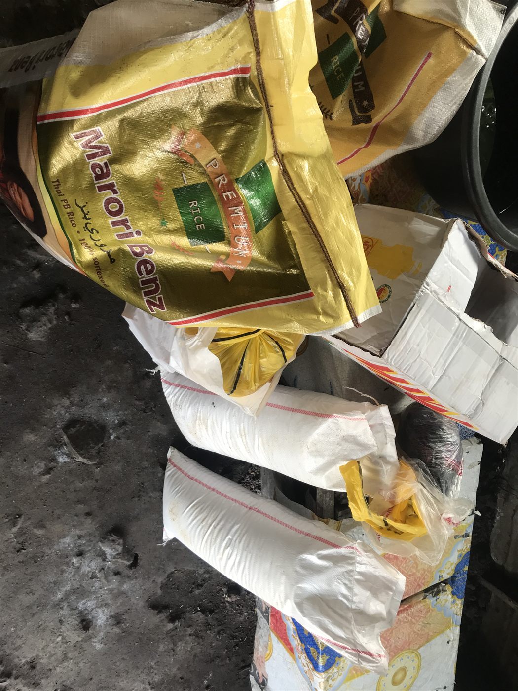 Essential food supplies ready to share